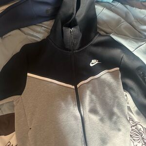 Nike Black and Gray Hoodie